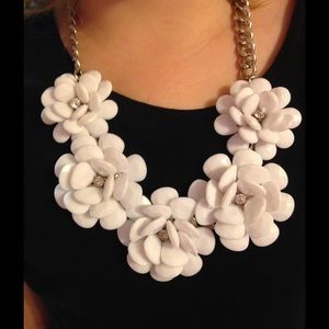 White Floral Necklace