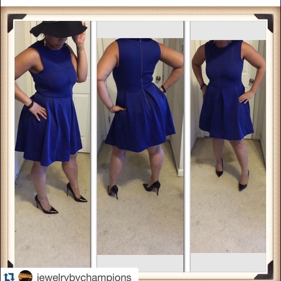 Plus Size Dress Royal Blue Classy!