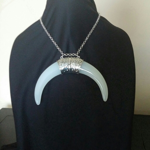 Large White Tusk Pendant