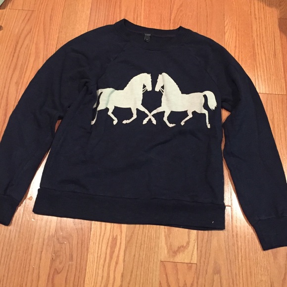 Navy graphic JCrew sweatshirt