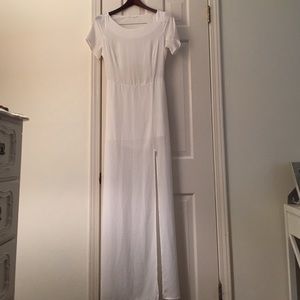 LUSH White short sleeve maxi