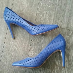 Nordstrom Halogen | Mesh Cutout Cobalt Heels