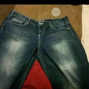 Cute Plus size boot cut jeans