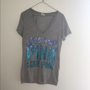 sequin VS PINK v-neck