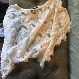 Lace cover up crop