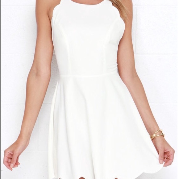 Ivory backless dress