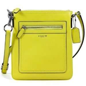 Coach Legacy Leather Lemon Yellow Crossbody Bag