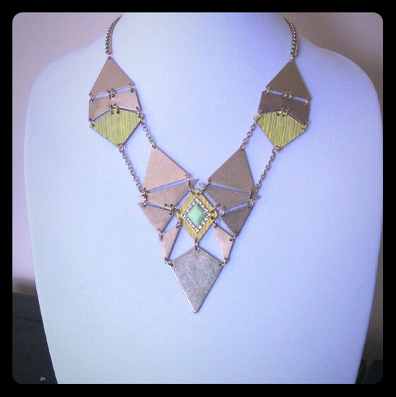 Yellow Jewel Painted Necklace