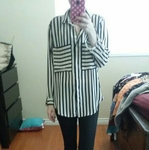 Zara stripe blouse