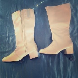 White Tall Boots NWOT