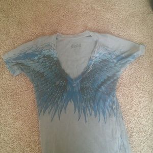 Sinful v neck tee size medium