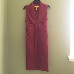 Catherine Meladrino Rust midi dress