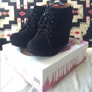 Jeffrey Campbell 99 suede lace up booties