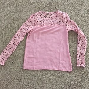 Long sleeve lace top