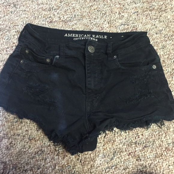 black high waisted shorts