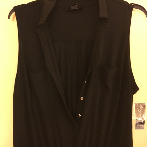 Style&co. Plus Size Sleeveless Shirtwaist Jumpsuit - Picture 3 of 4