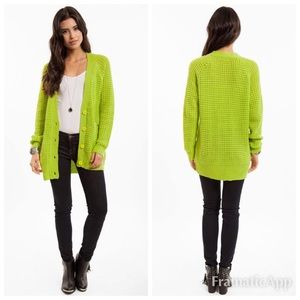 Green (Lime) Knit Cardigan
