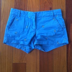 J. Crew shorts, size 2, blue and nautical