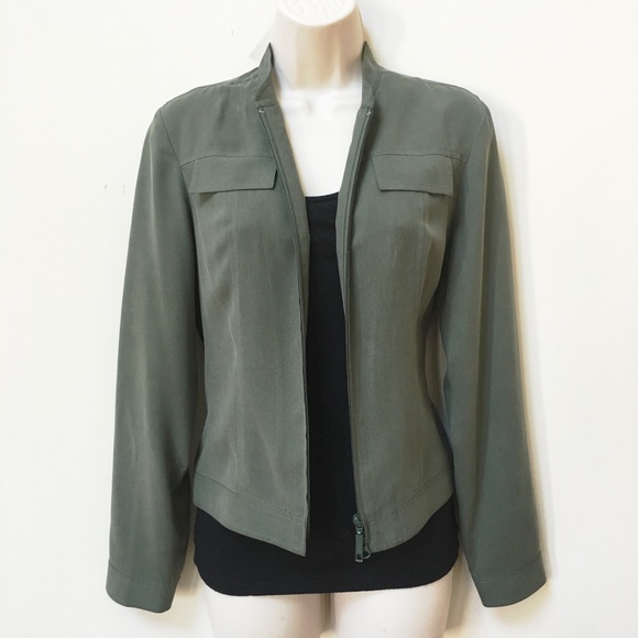 100% Silk Military Jacket