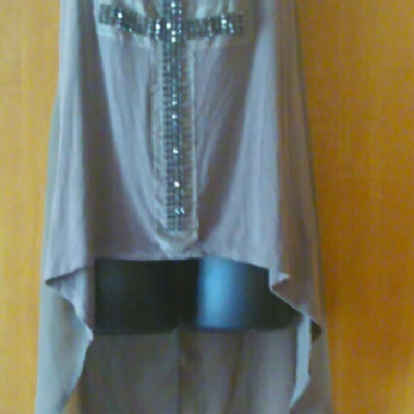 Boutique Cross Studded Tank Hi Lo - Picture 2 of 2