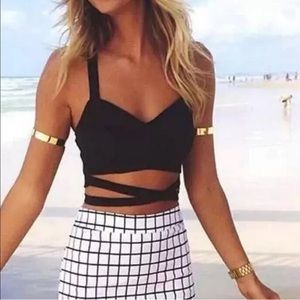 Black Wrap Tank🌺criss cross
