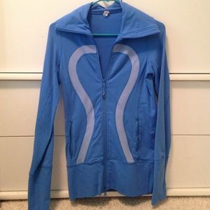 Blue lululemon zip up size 2