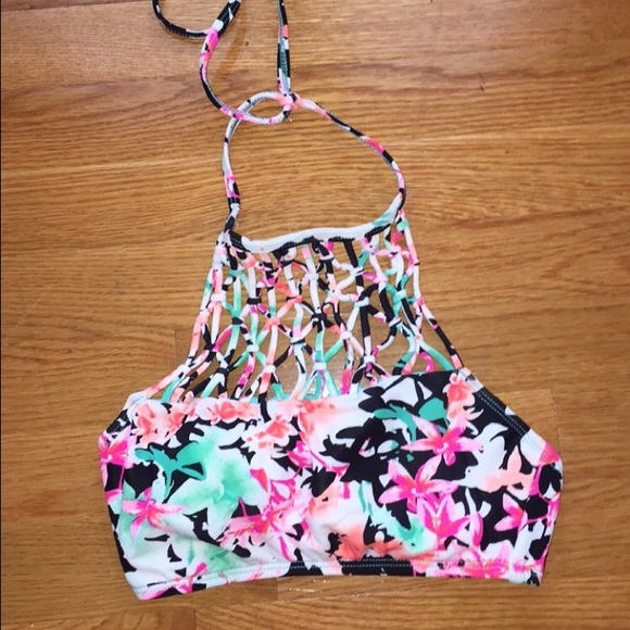 Floral High neck swimsuit