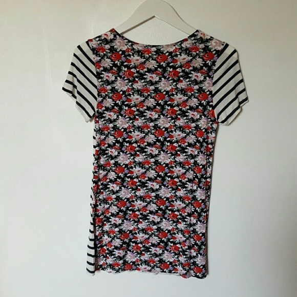 Tops - Stripe & Floral Tee Tops - Stripe & Floral Tee