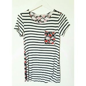 Tops - Stripe & Floral Tee Tops - Stripe & Floral Tee