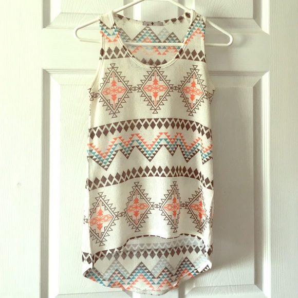 💓Aztec high low tank