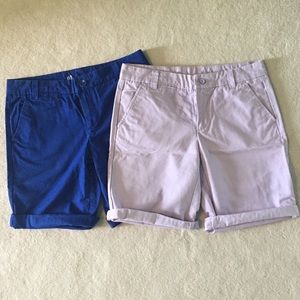 Gap Boyfriend Roll-Up Bermuda Shorts