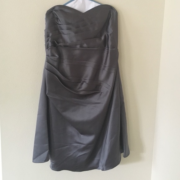 Gray Strapless Dress