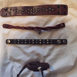 Set of four beautiful cuff bracelets