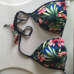 Tropical bikini top size large