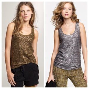 J. Crew black sequin tank top