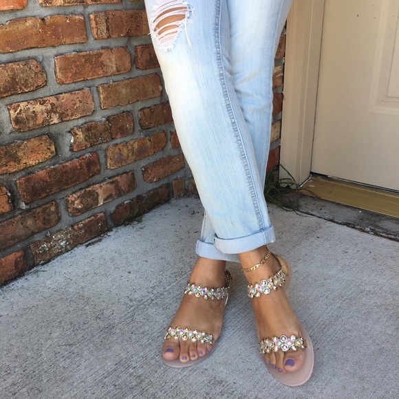 Today only- Rose gold jelly sandals - Picture 2 of 3