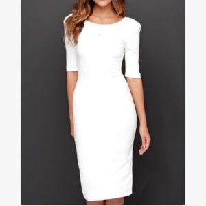 HP🔥Lulus Exclusive we built this Midi Ivory Dress