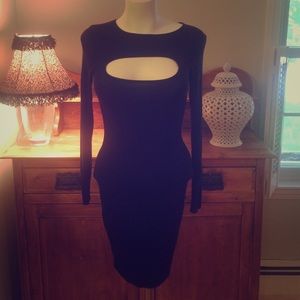 BOOHOO new+tags cute body-con black cut out dress!