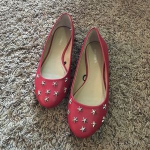 Star Studded Red Flats