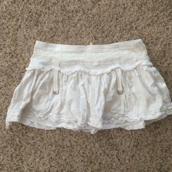 White lacey Tripp mini skirt