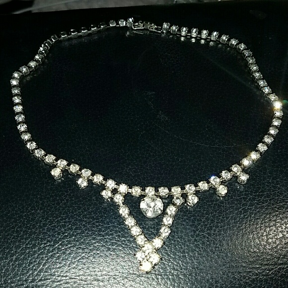 Vintage rhinestone choker