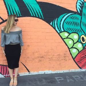 American apparel midlength skirt