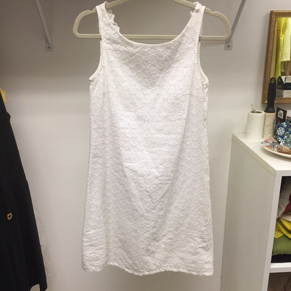 Zara Open Back Ruffle Eyelet Dress