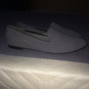 Grey Swede loafers