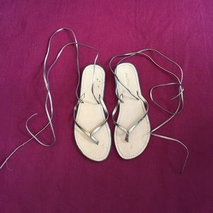 Lace up leg thong sandals - 40