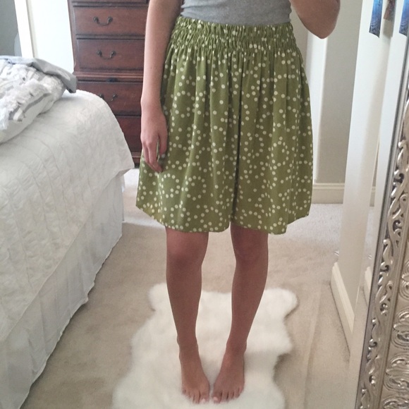 Anthropologie Green Skirt