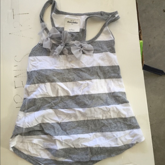 Tank top from abercrombie white and grey striped