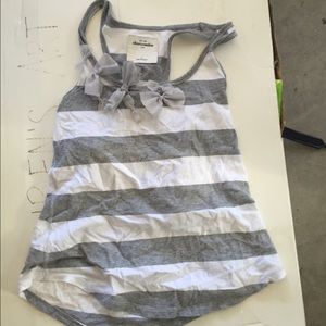 Tank top from abercrombie white and grey striped