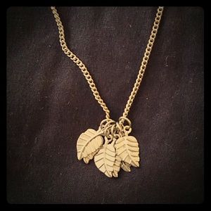 SOLD. FREE with a purchase. Cute Leaves Necklace.