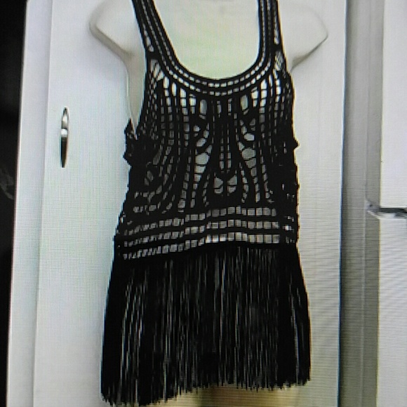 Black Crochet Cover Up